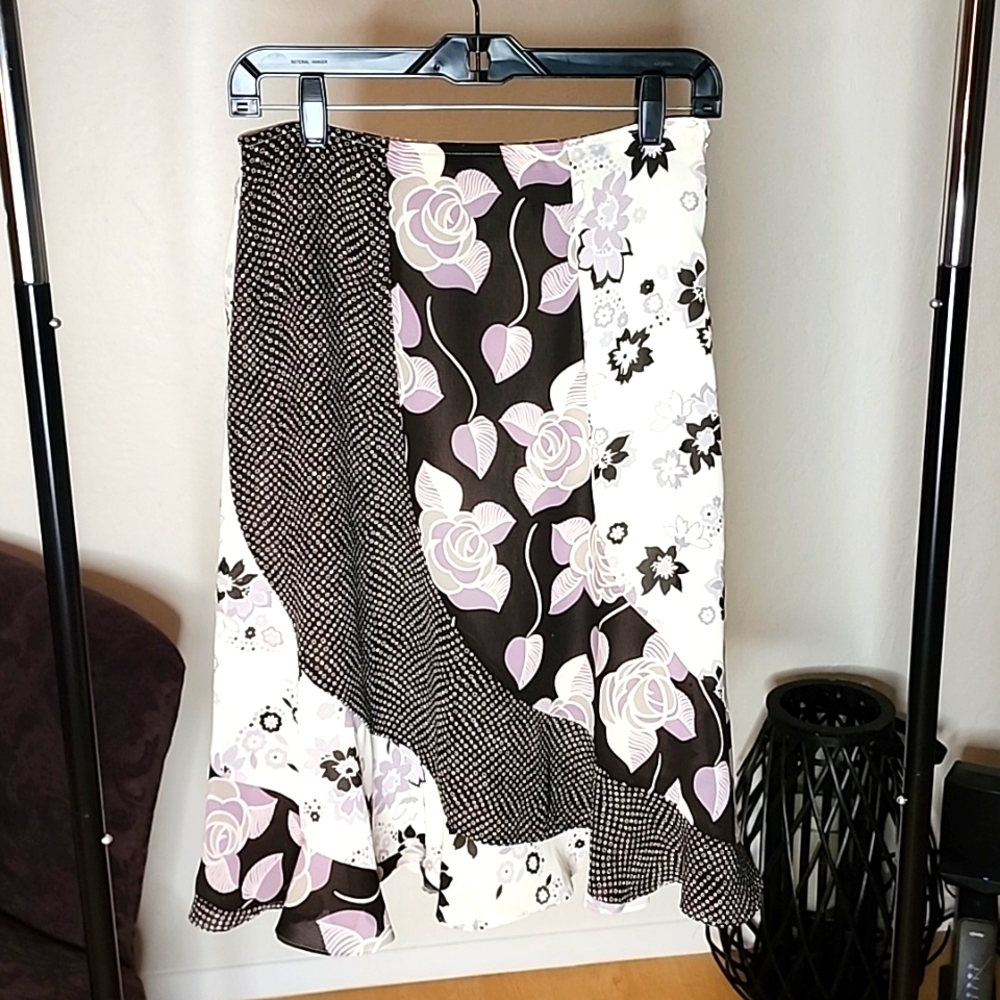 New York & Company floral print skirt.
